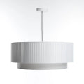 Suspension moderne blanche et grise, trois tailles S, M et L