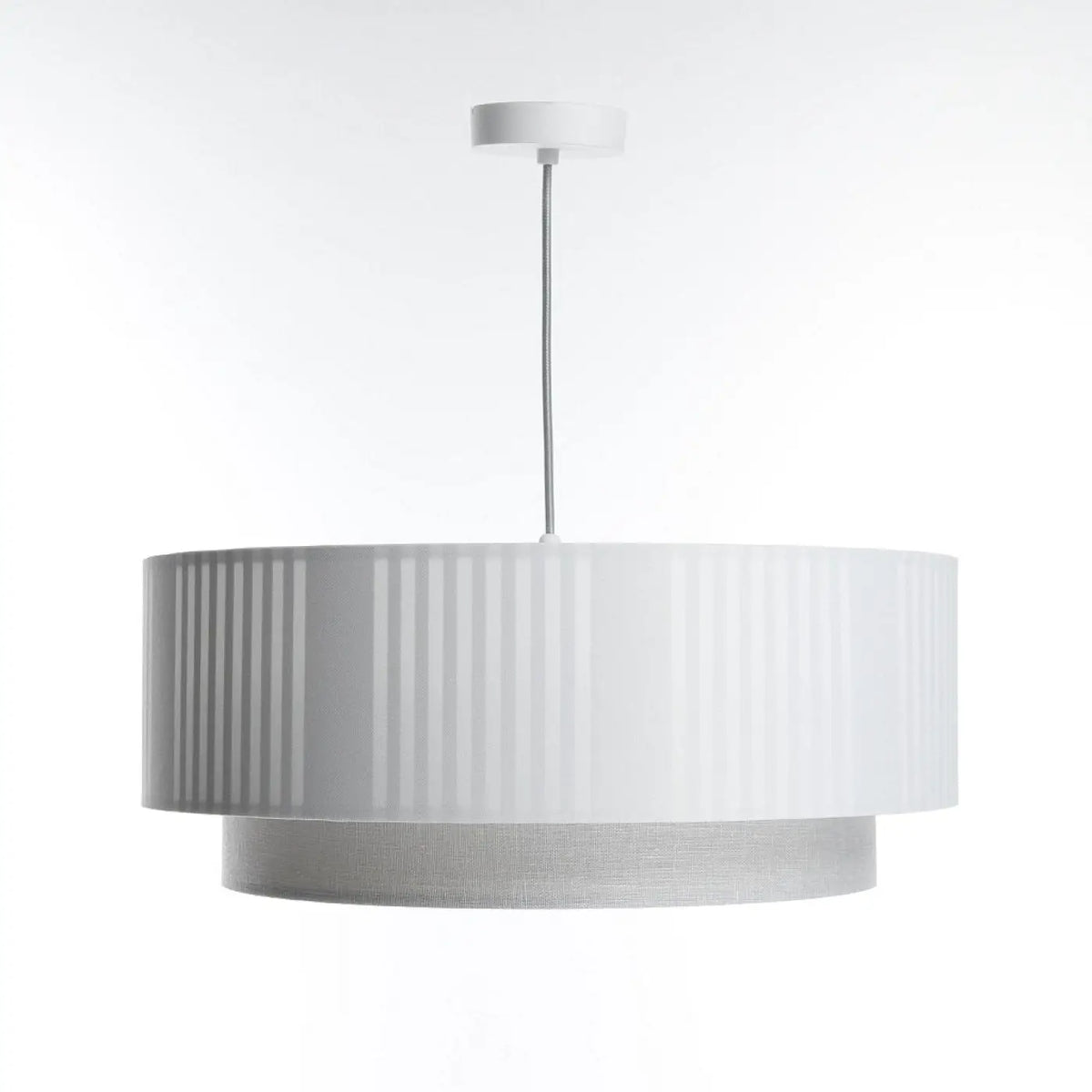 Suspension moderne blanche et grise, trois tailles S, M et L