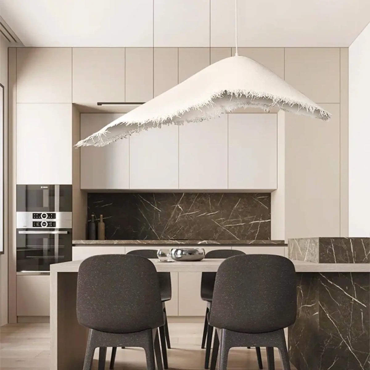 Suspension blanche au design original, tailles S, M et L