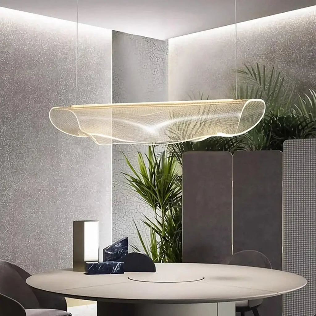 Suspension LED blanche, support noir ajustable, tailles S et M
