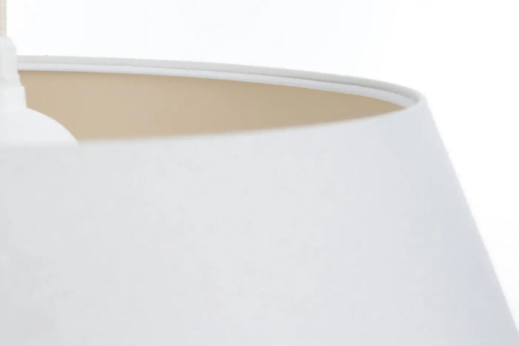Suspension en tissu blanc et rotin, style naturel