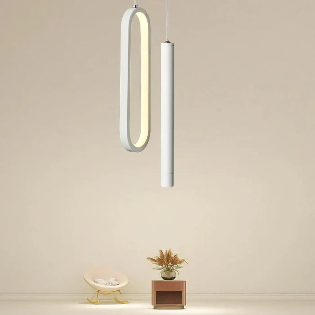 Suspension blanche nordique pour chambre, trois choix de lumière