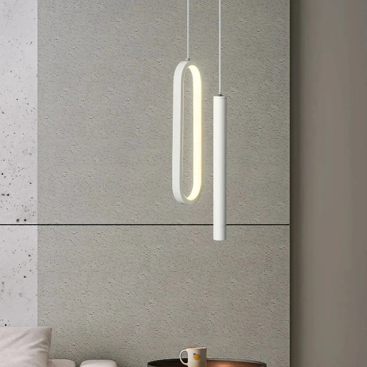 Suspension blanche nordique pour chambre, trois choix de lumière