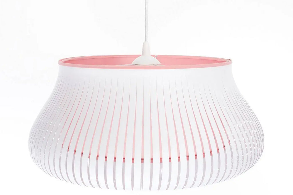 Suspension arrondie blanche et rose, style moderne, tailles S ou M