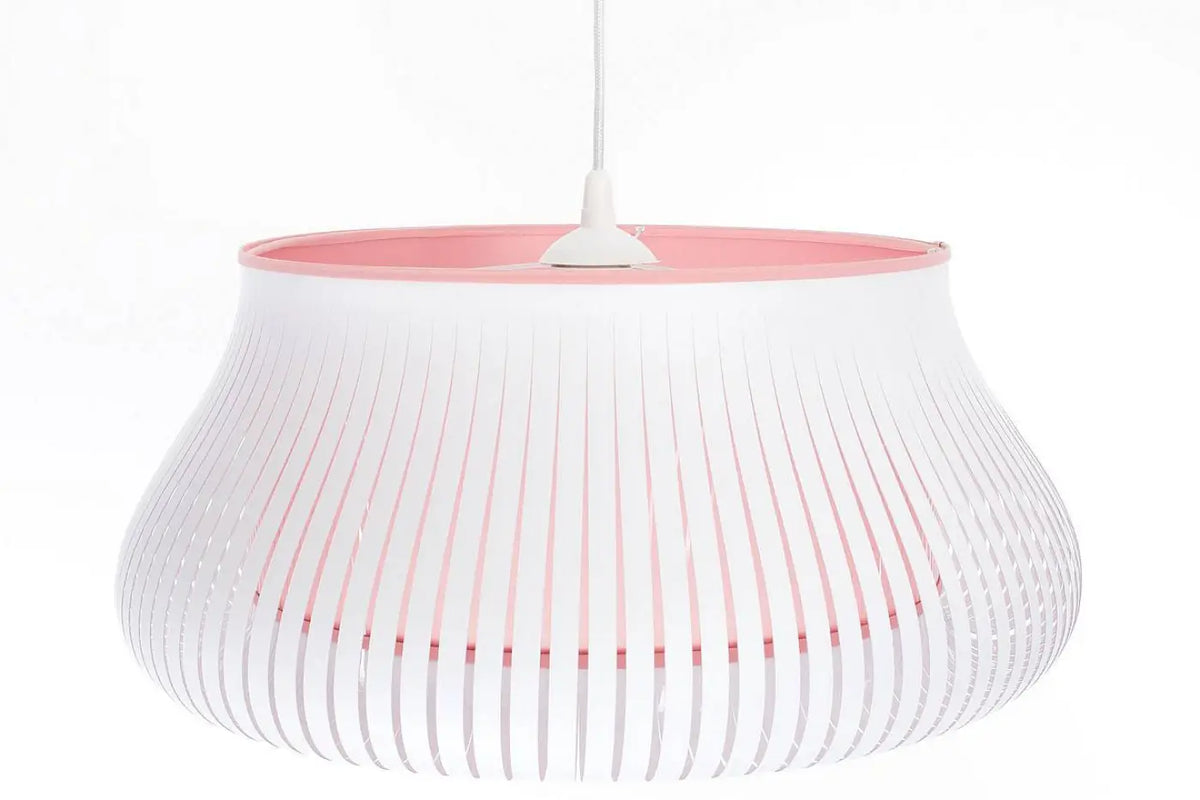 Suspension arrondie blanche et rose, style moderne, tailles S ou M