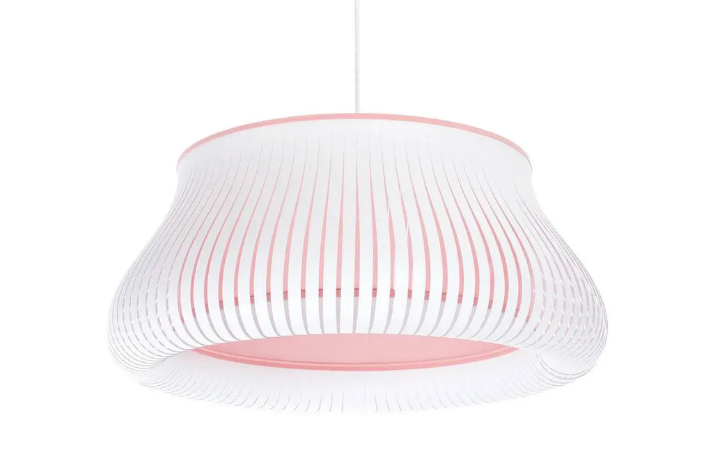 Suspension arrondie blanche et rose, style moderne, tailles S ou M