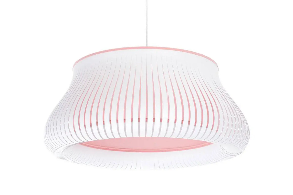 Suspension arrondie blanche et rose, style moderne, tailles S ou M