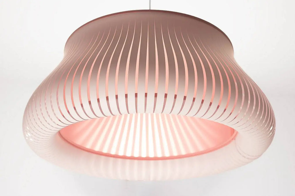 Suspension arrondie blanche et rose, style moderne, tailles S ou M