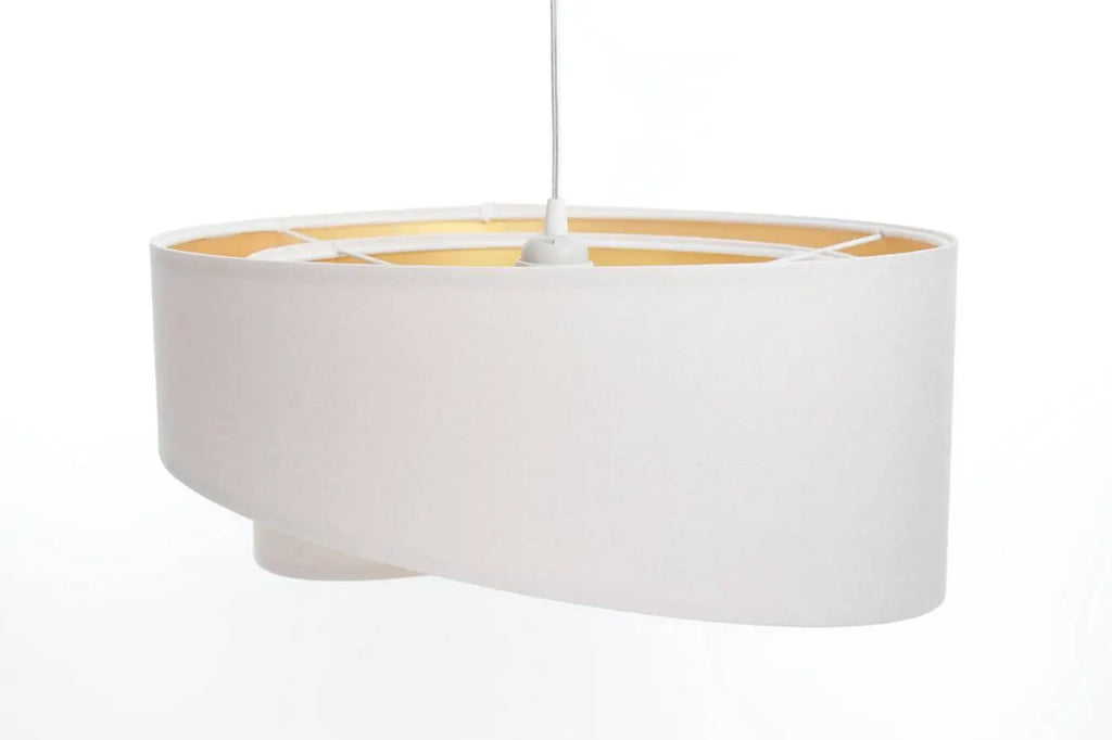 Suspension en tissu blanc à silhouette arrondie