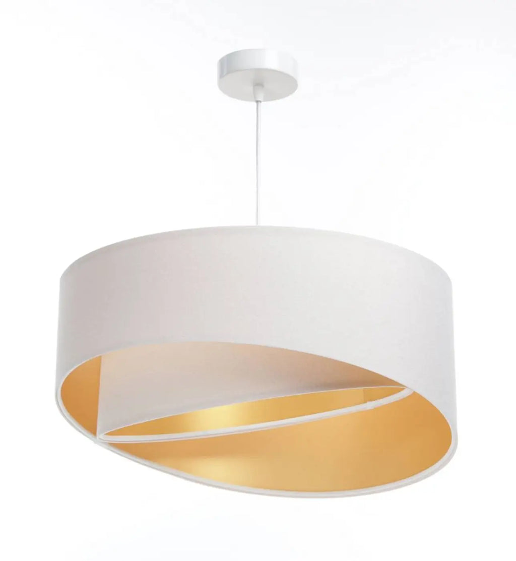 Suspension en tissu blanc à silhouette arrondie