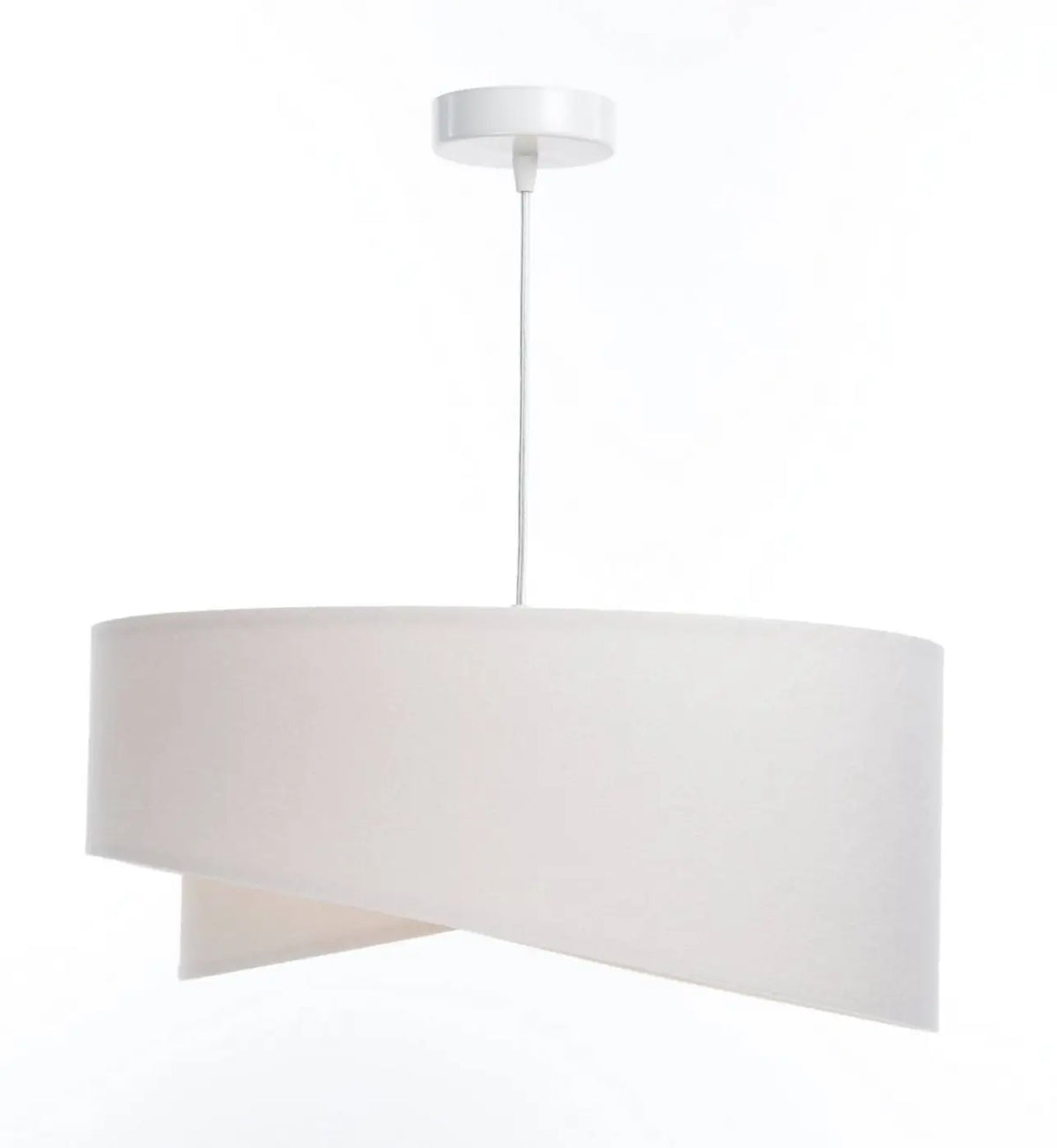 Suspension en tissu blanc à silhouette arrondie