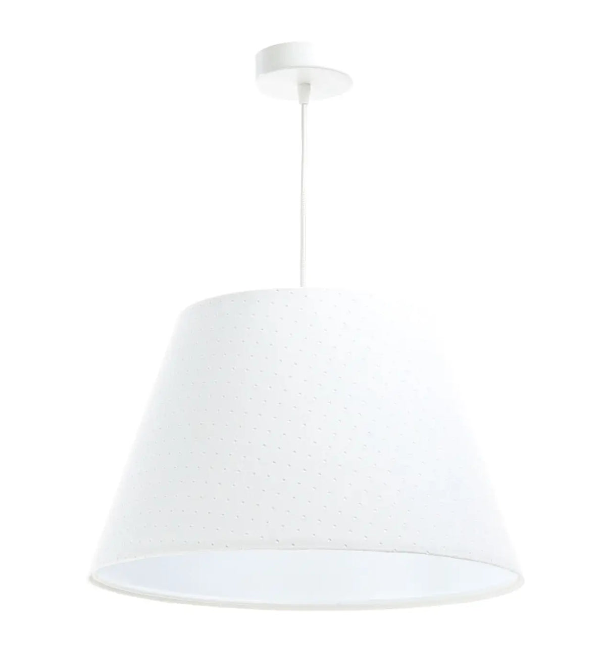 Suspension cloche en tissu blanc, 40 cm, style scandinave