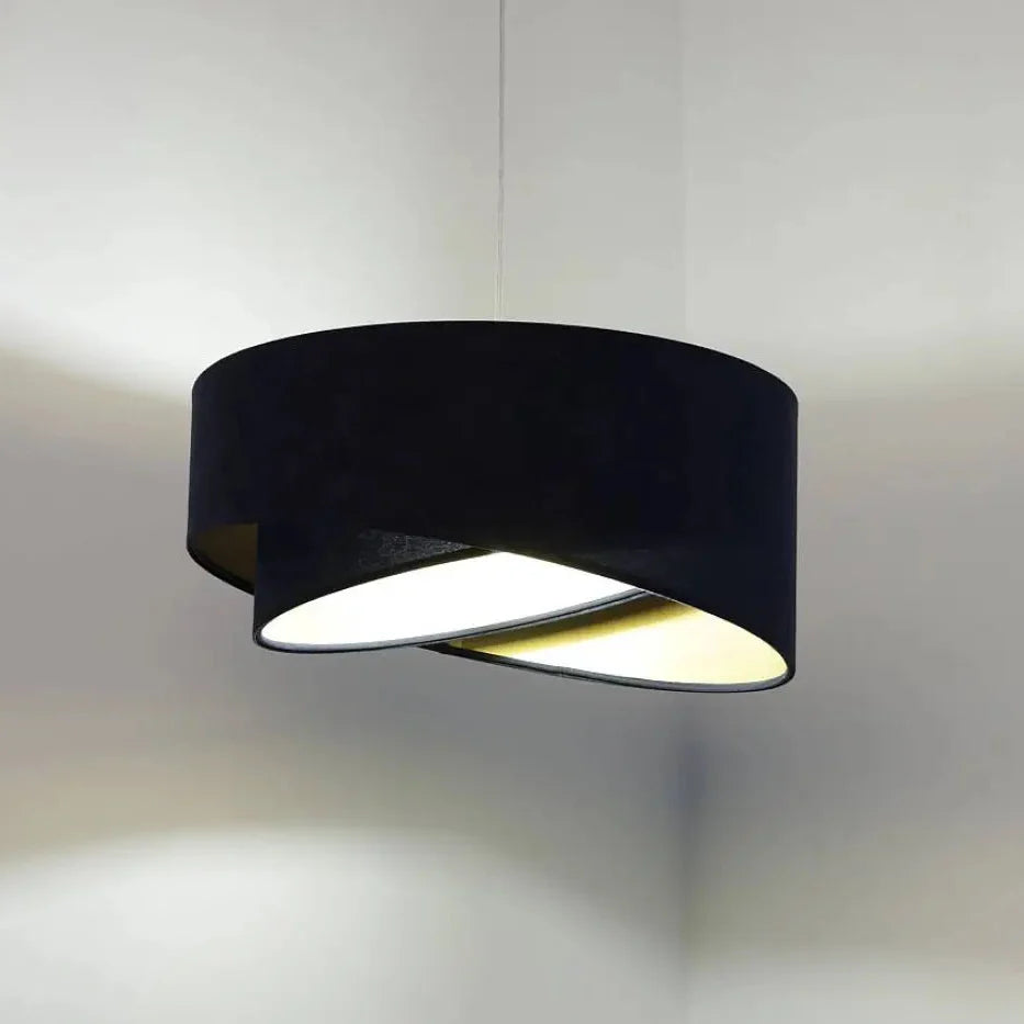 Suspension velours bleu marine, intérieur doré, tailles S et M