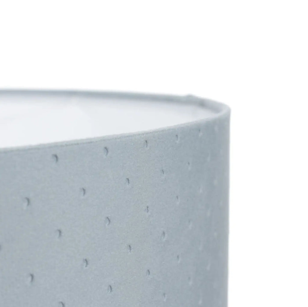 Suspension cylindrique en tissu bleu pastel, intérieur blanc