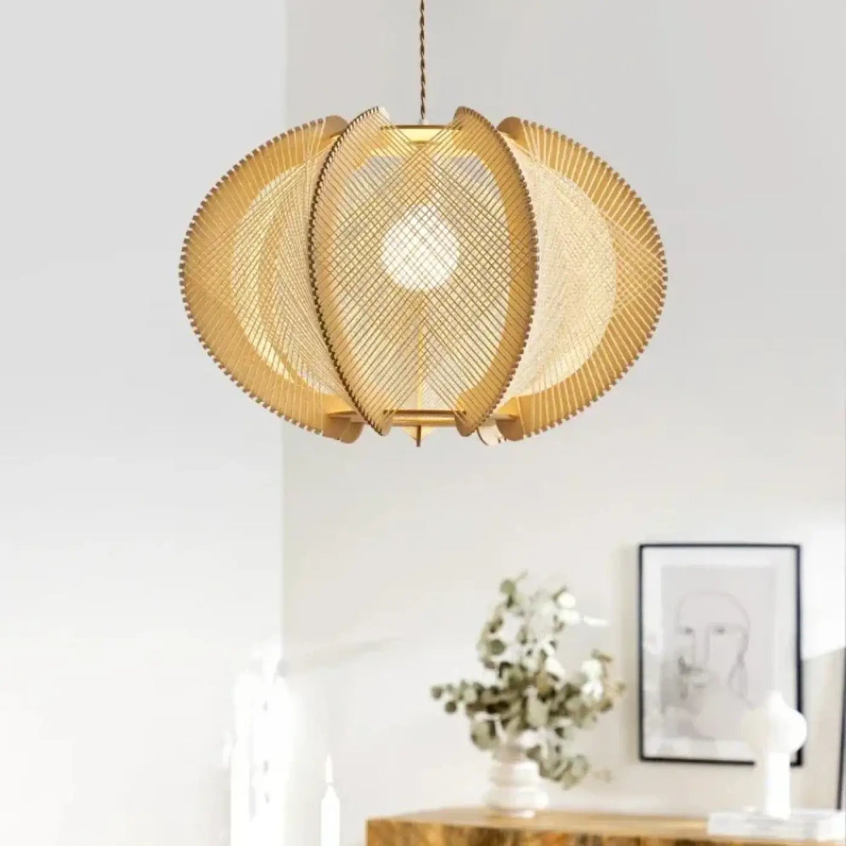 Suspension bohème en fibres tressées, tailles S ou M