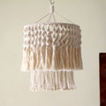 Suspension en macramé écru au style bohème, tailles S, M, L