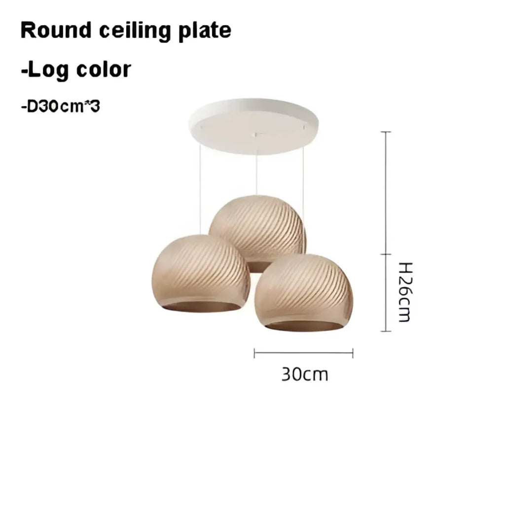 Suspension en bois clair ambiance cosy, trois modèles
