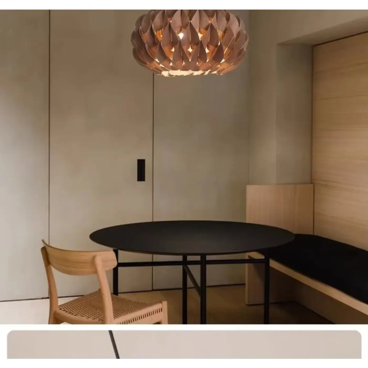 Suspension en bois au design moderne, beige ou marron, marron