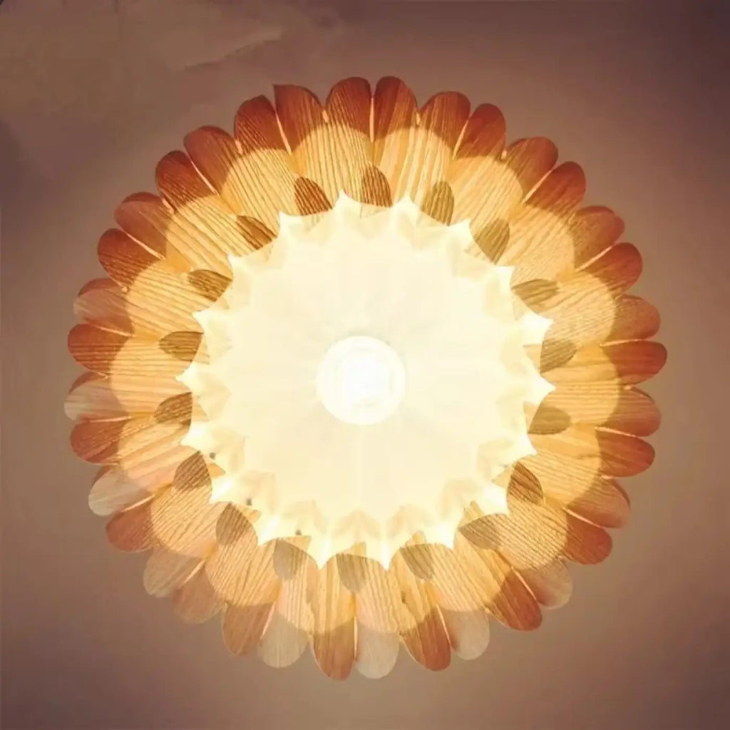 Suspension en bois au design moderne, beige ou marron
