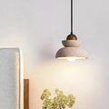 Suspension épurée bois et pierre, blanc chaud ou blanc froid