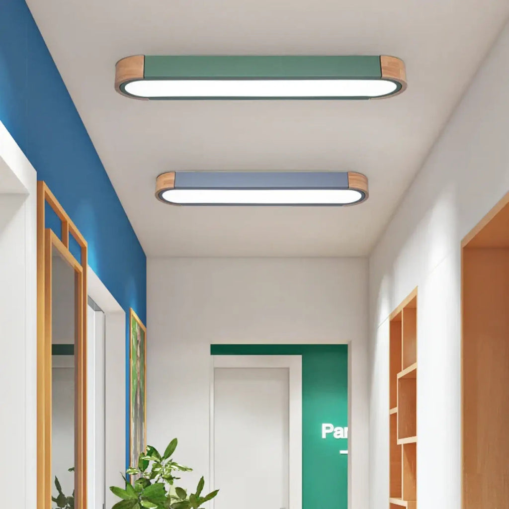 Suspension bois et verre contemporaine, trois coloris, trois tailles