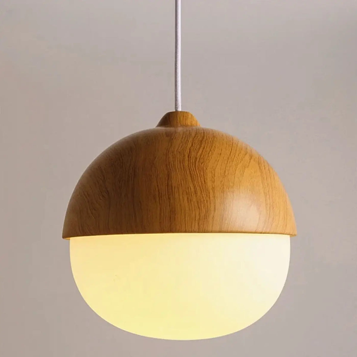 Suspension en bois à lumière blanche, quatre modèles A à D