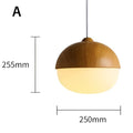 Suspension en bois à lumière blanche, quatre modèles A à D