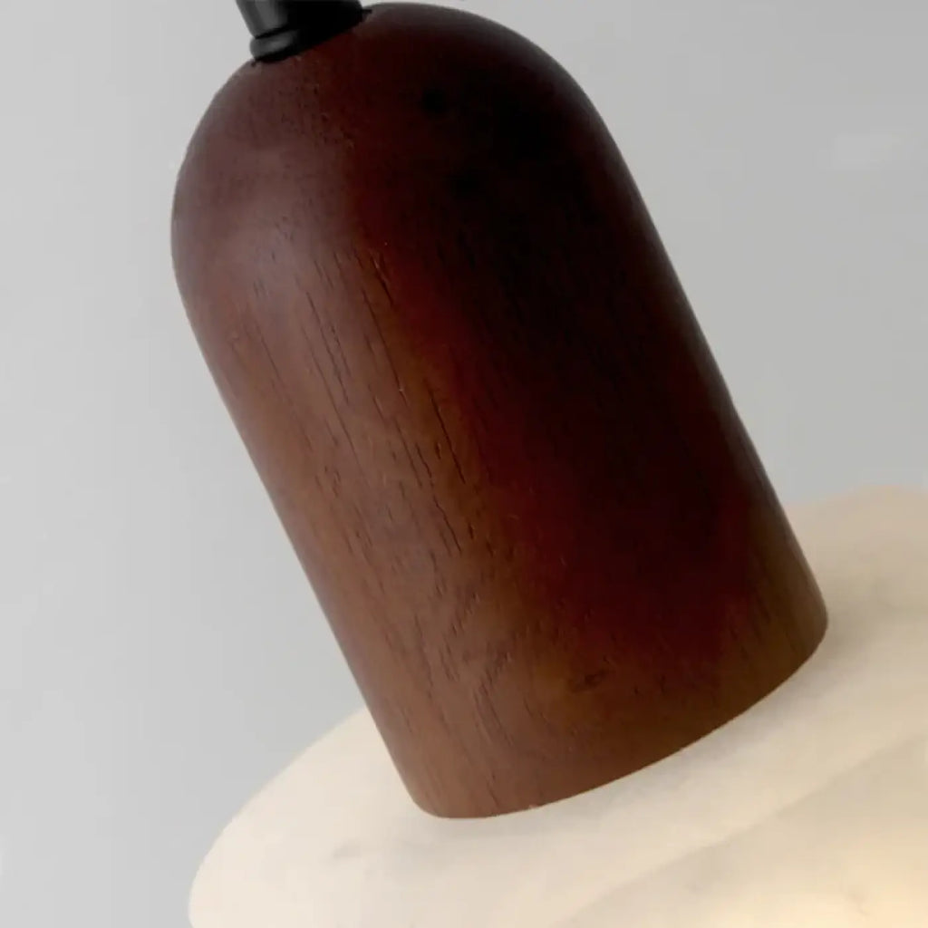 Suspension bois et marbre style scandinave, beige ou marron