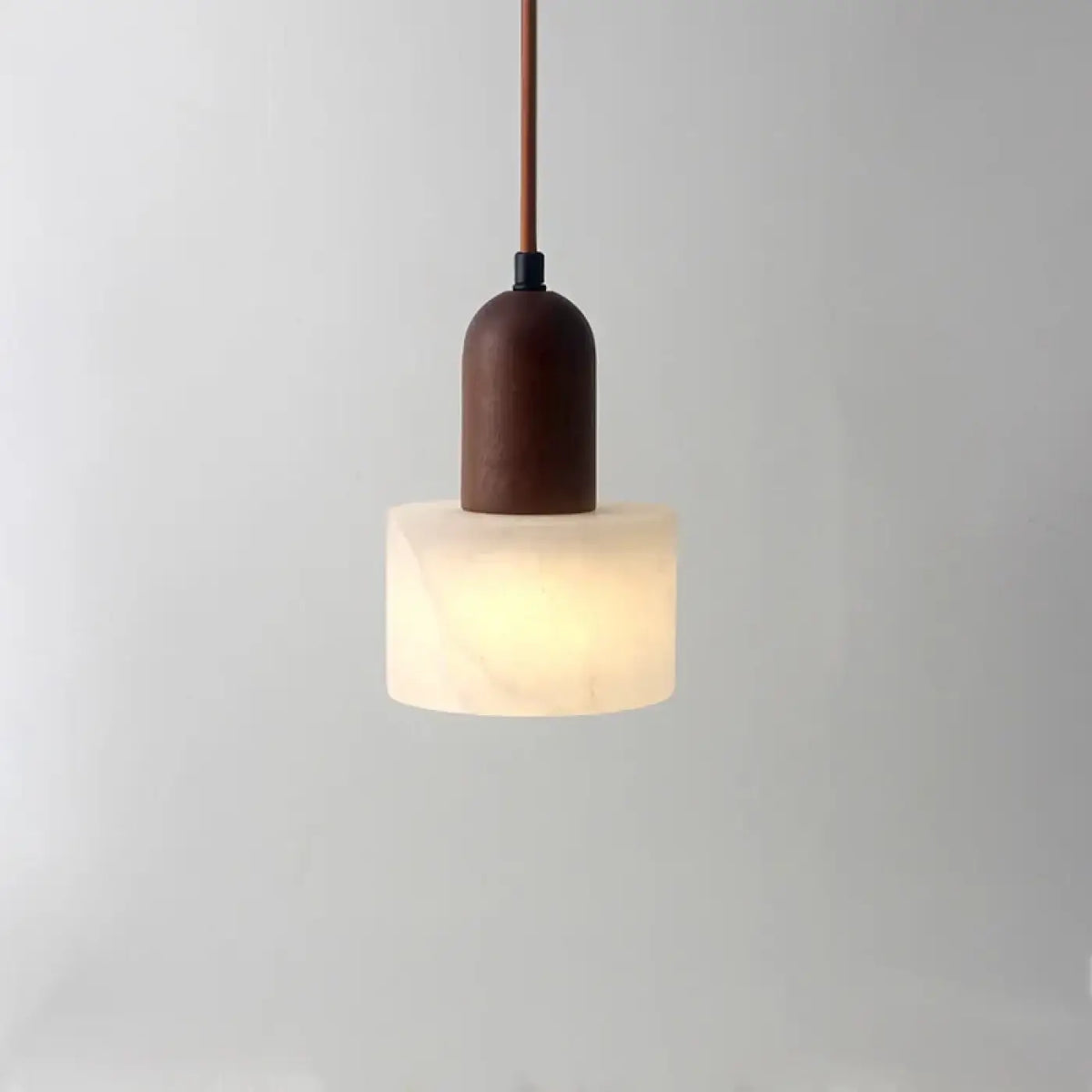 Suspension bois et marbre style scandinave, beige ou marron