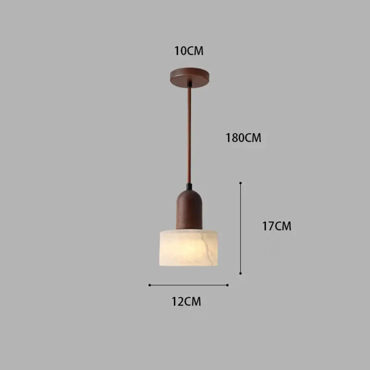 Suspension bois et marbre style scandinave, beige ou marron