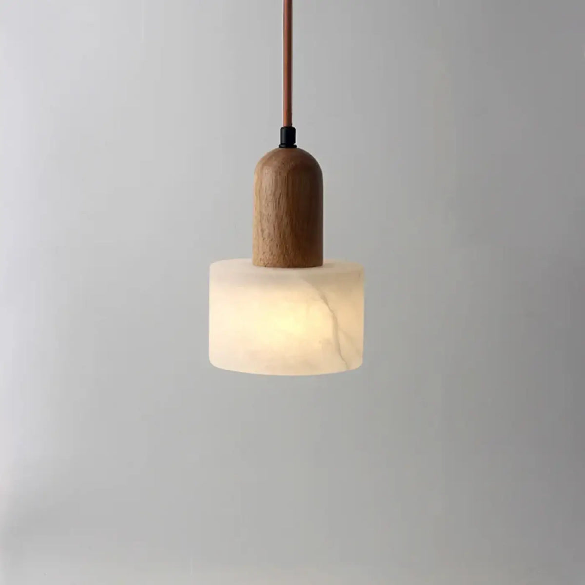 Suspension bois et marbre style scandinave, beige ou marron