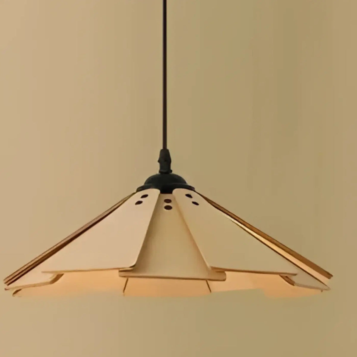 Suspension en noyer massif, marron ou beige, tailles S et M, beige