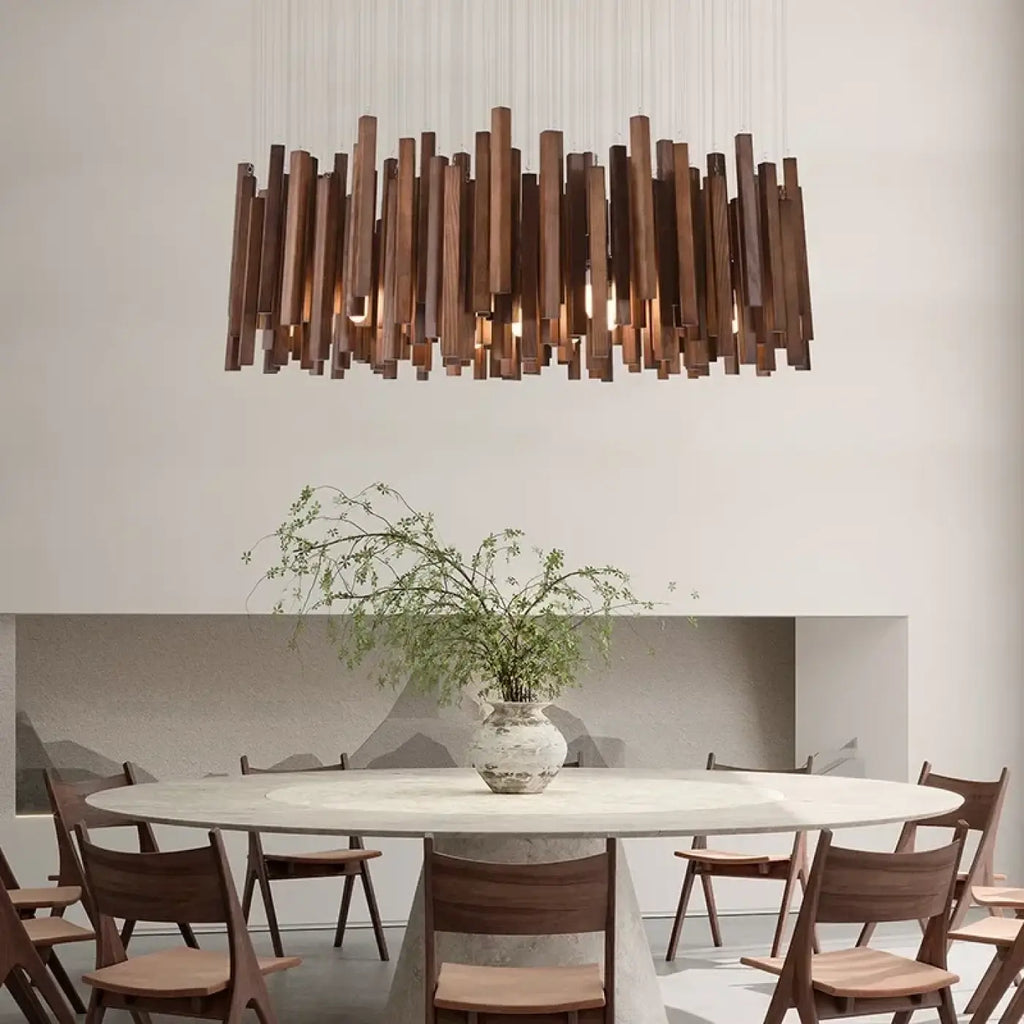 Suspension en bois contemporaine, marron ou beige, du S au XL, marron