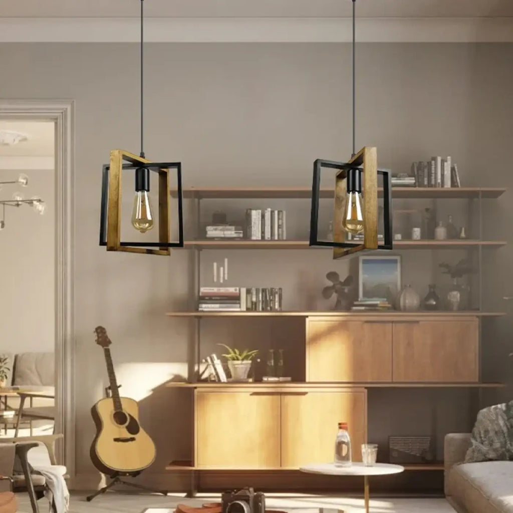 Suspension en bois au style vintage pour cuisine