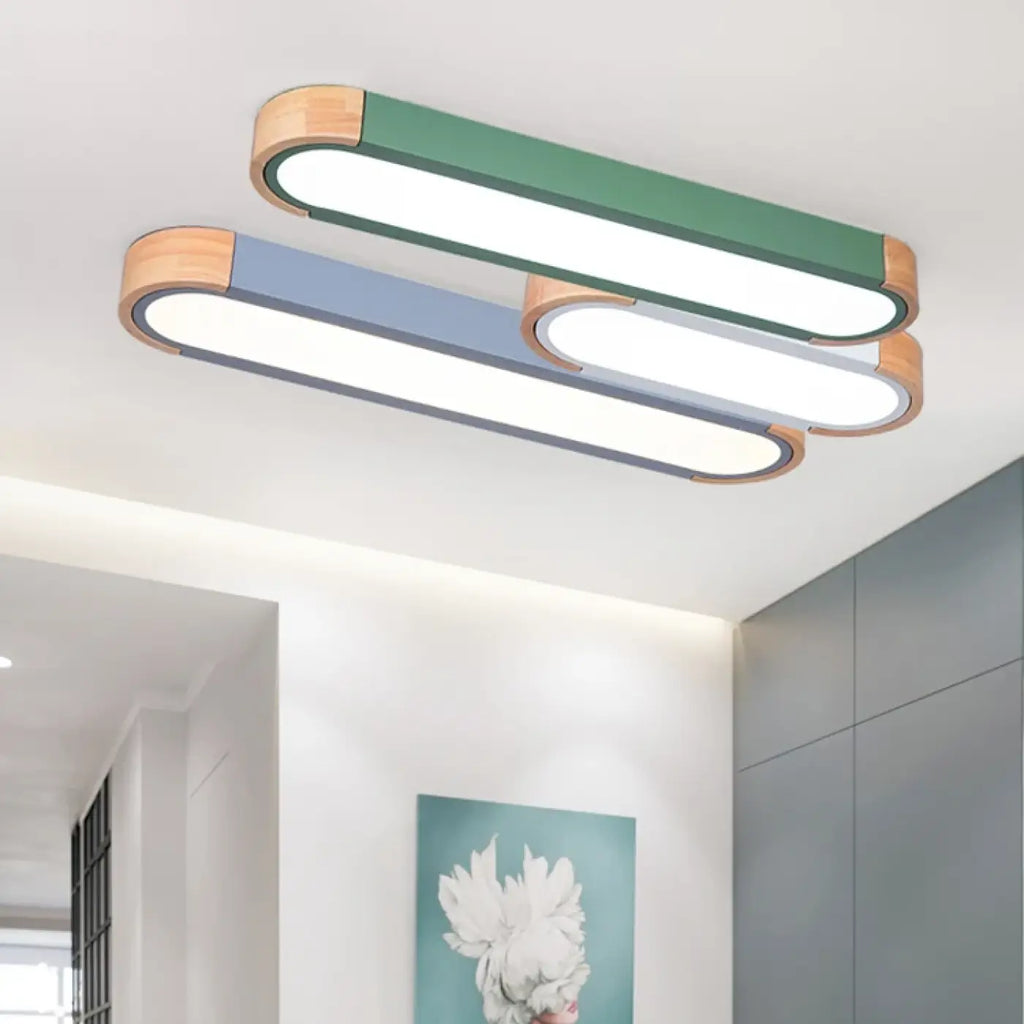 Suspension bois et verre contemporaine, trois coloris, trois tailles