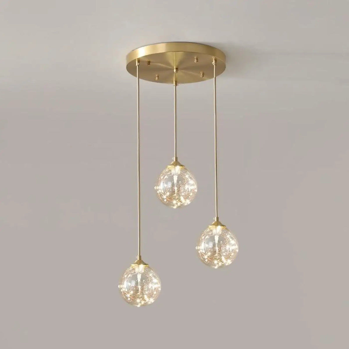 Suspension boule en verre, sphère transparente, taille S ou M