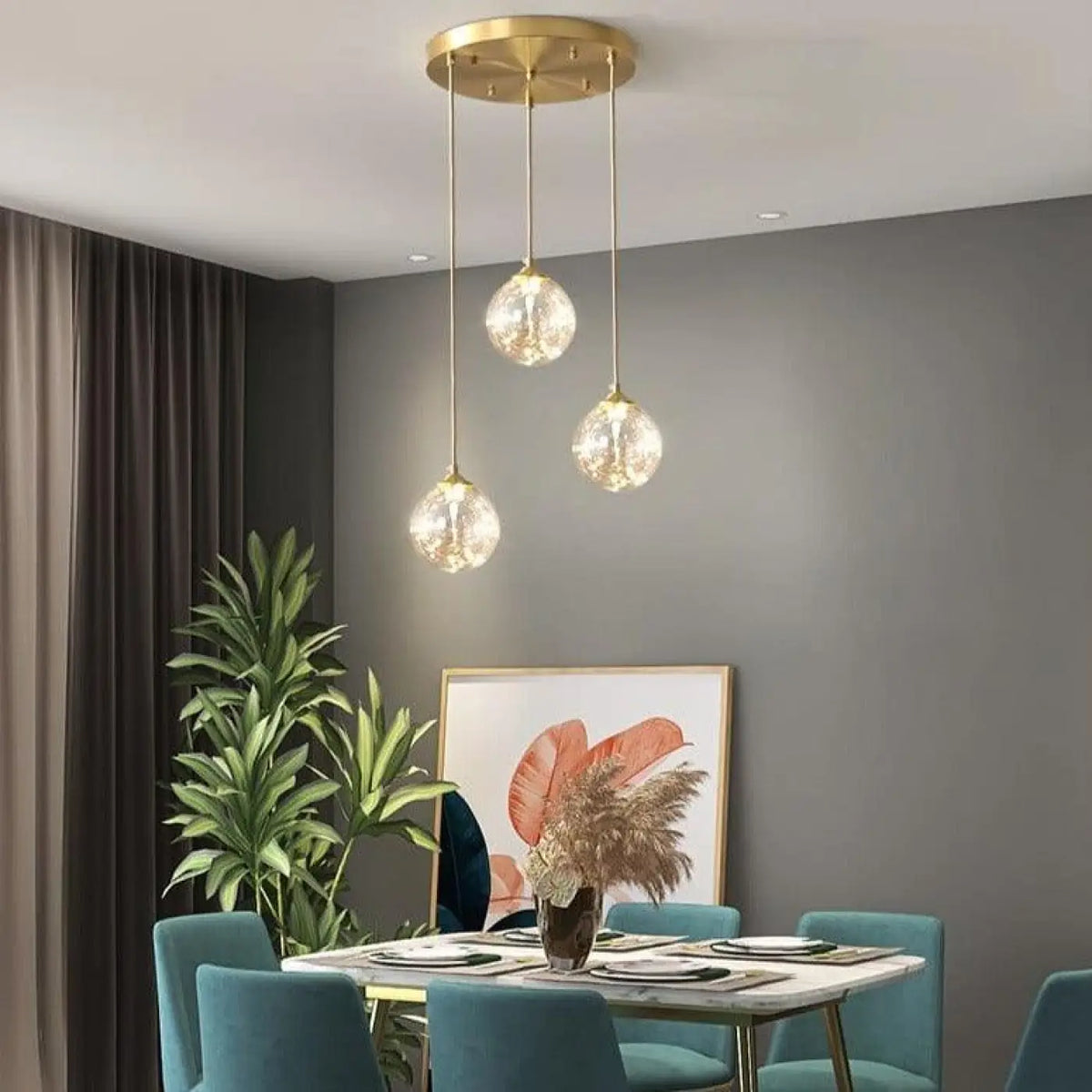 Suspension boule en verre, sphère transparente, taille S ou M
