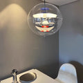 Suspension boule en verre argenté, blanc chaud ou froid