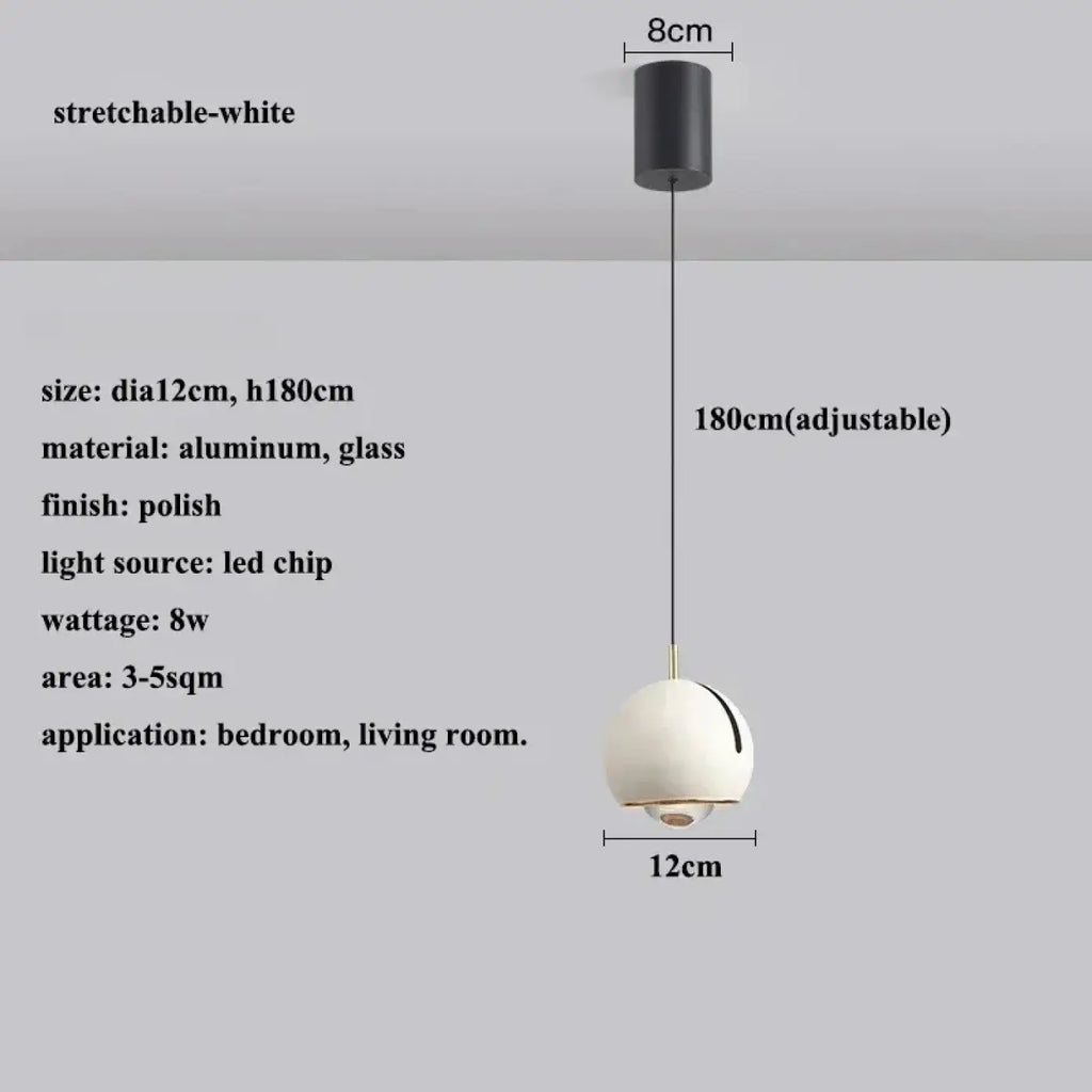 Suspension boule en verre effet miroir, sept coloris