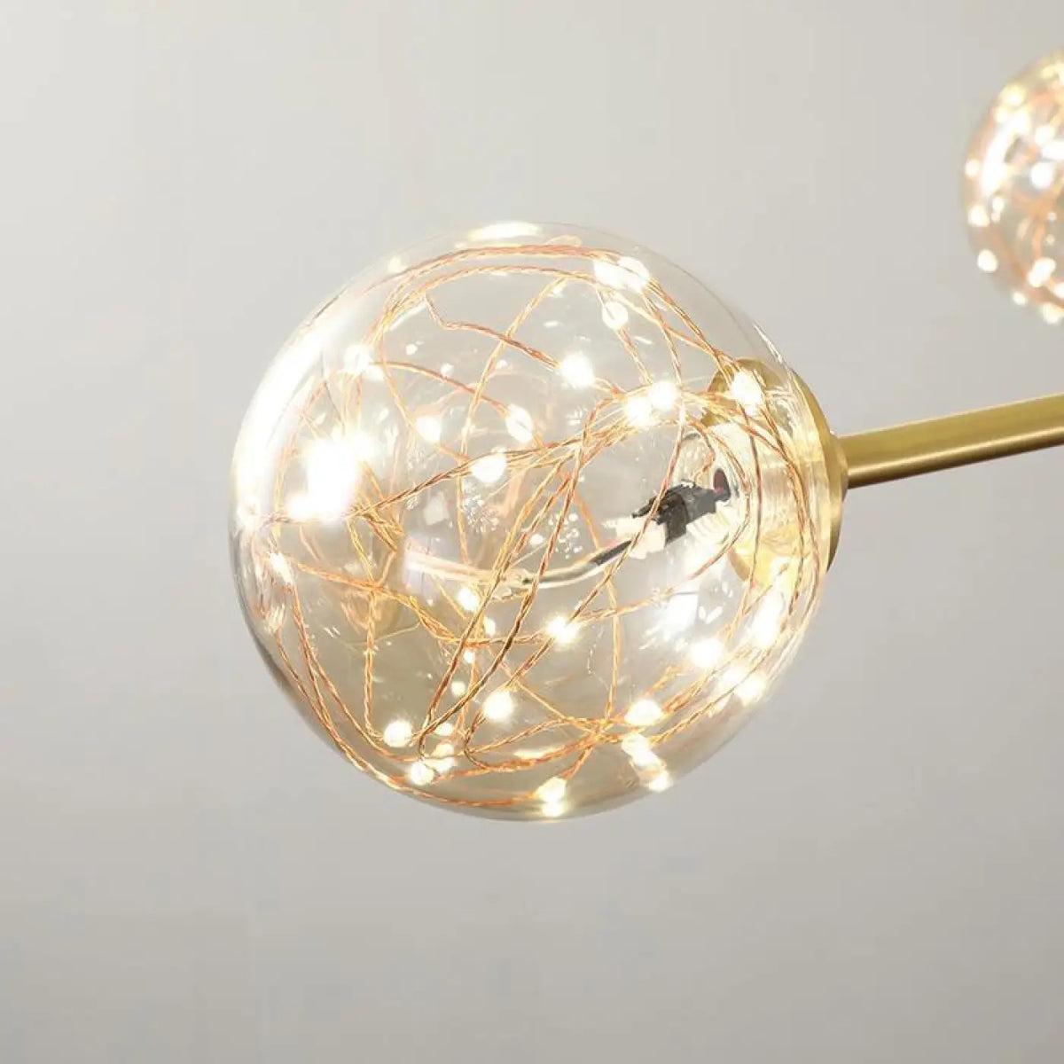 Suspension boule en verre, sphère transparente, taille S ou M