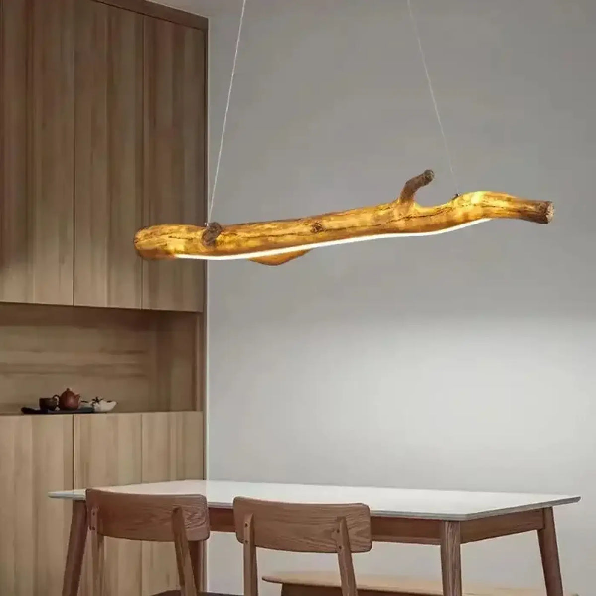 Suspension branche en bois brut, deux tailles S et M