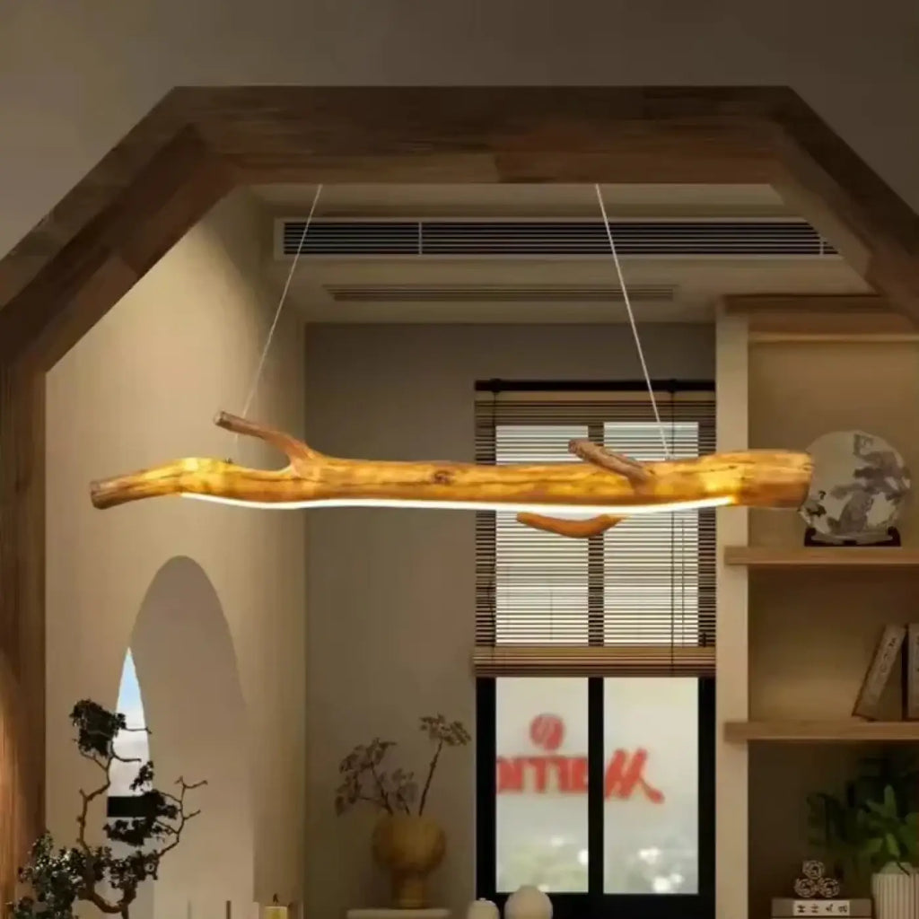 Suspension branche en bois brut, deux tailles S et M