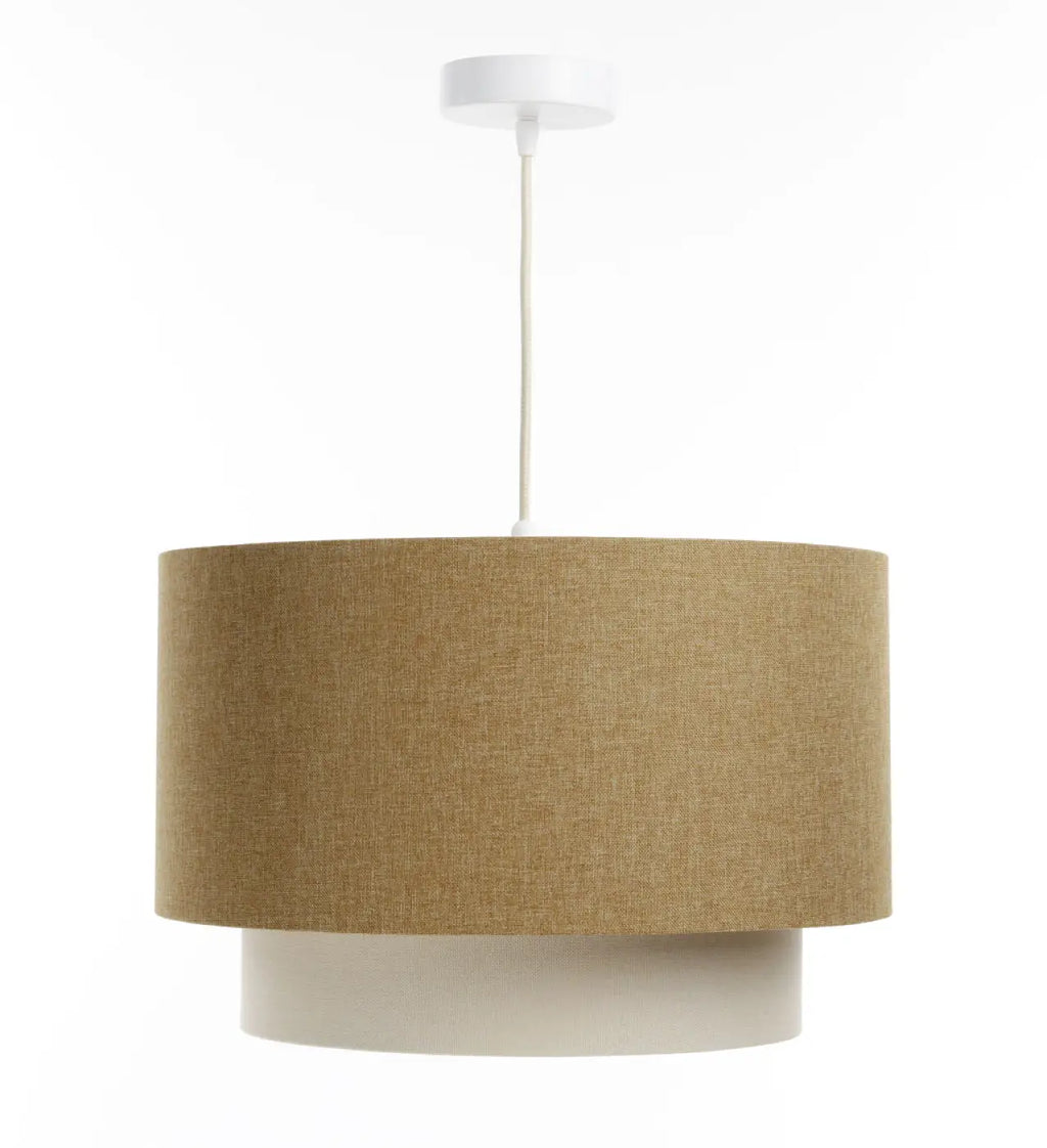 Suspension en tissu caramel et crème, tailles S, M ou L