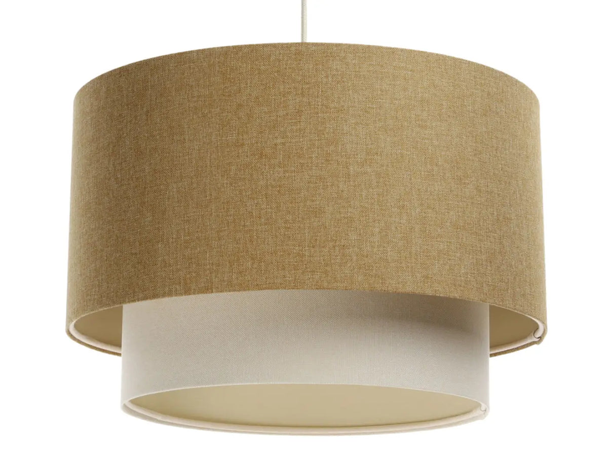 Suspension en tissu caramel et crème, tailles S, M ou L