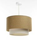 Suspension en tissu caramel et crème, tailles S, M ou L