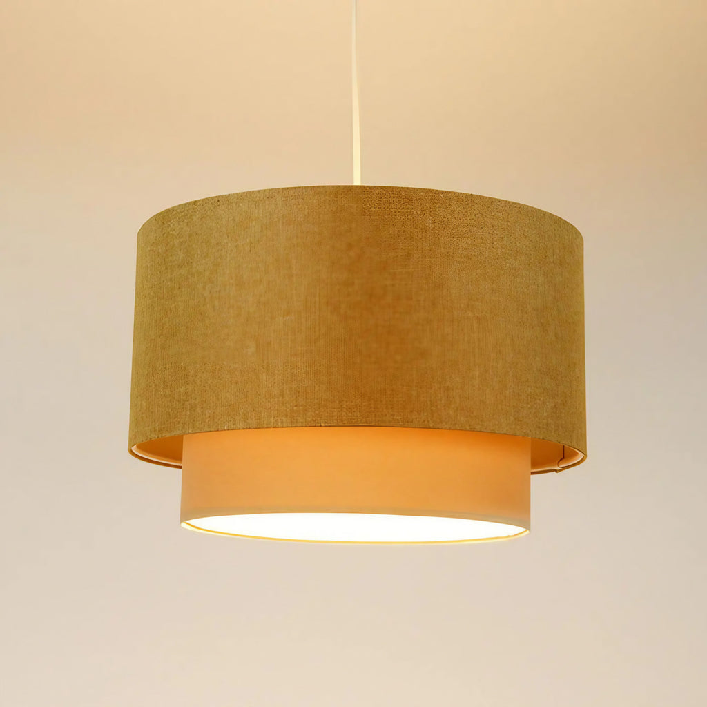 Suspension en tissu caramel et crème, tailles S, M ou L