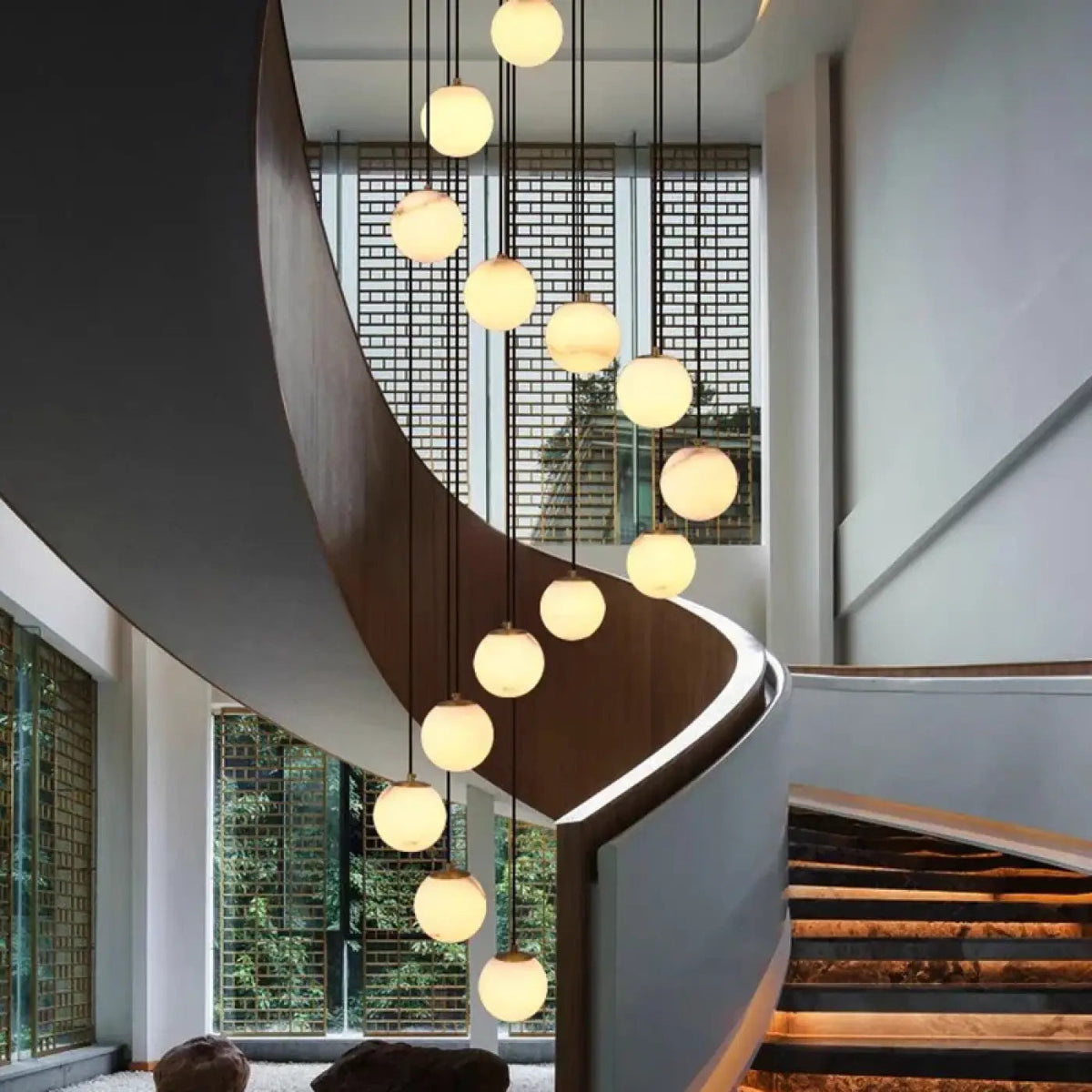 Suspension cascade de boules lumineuses, tailles S à XXL