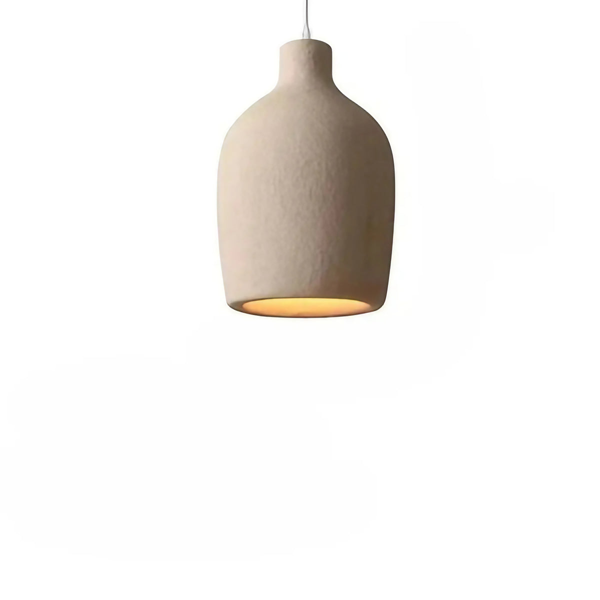 Suspension en céramique sobre, marron ou blanc, trois tailles, marron