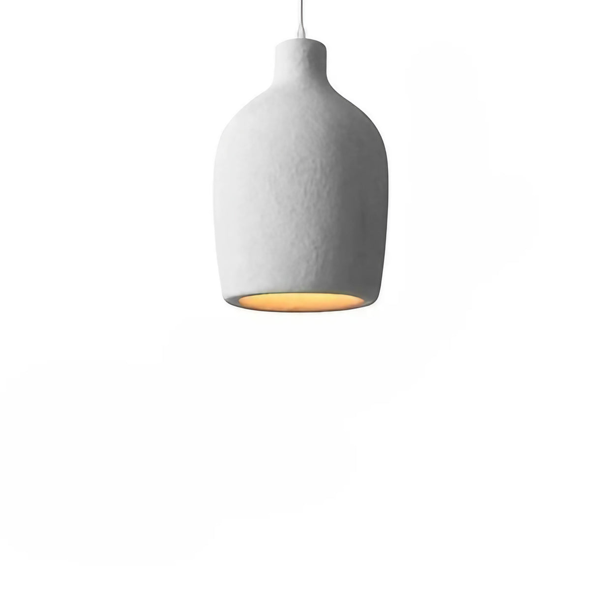 Suspension en céramique sobre, marron ou blanc, trois tailles, blanc