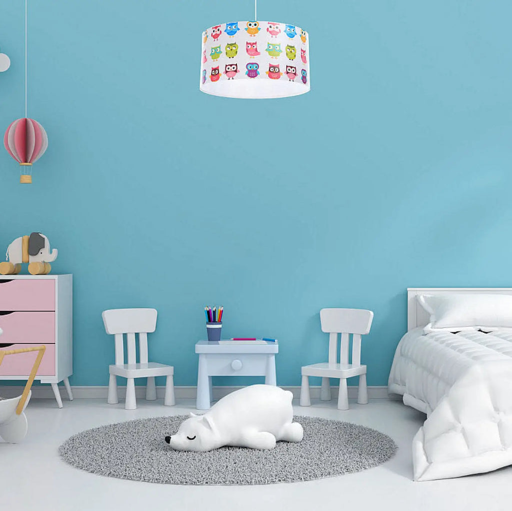 Suspension chambre d'enfant à motif chouettes, environ 40 cm